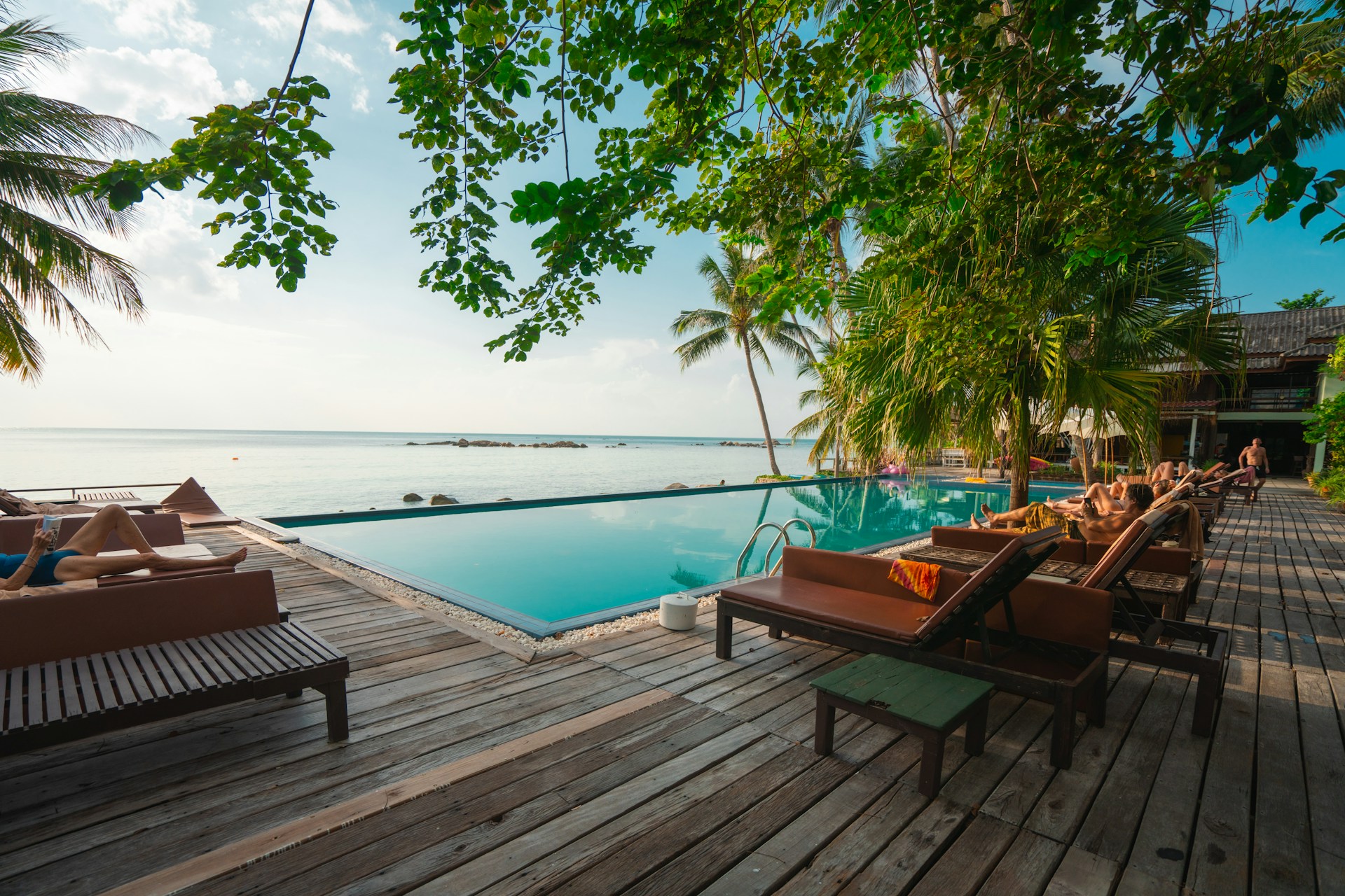 Tropical island resort in the Maldives