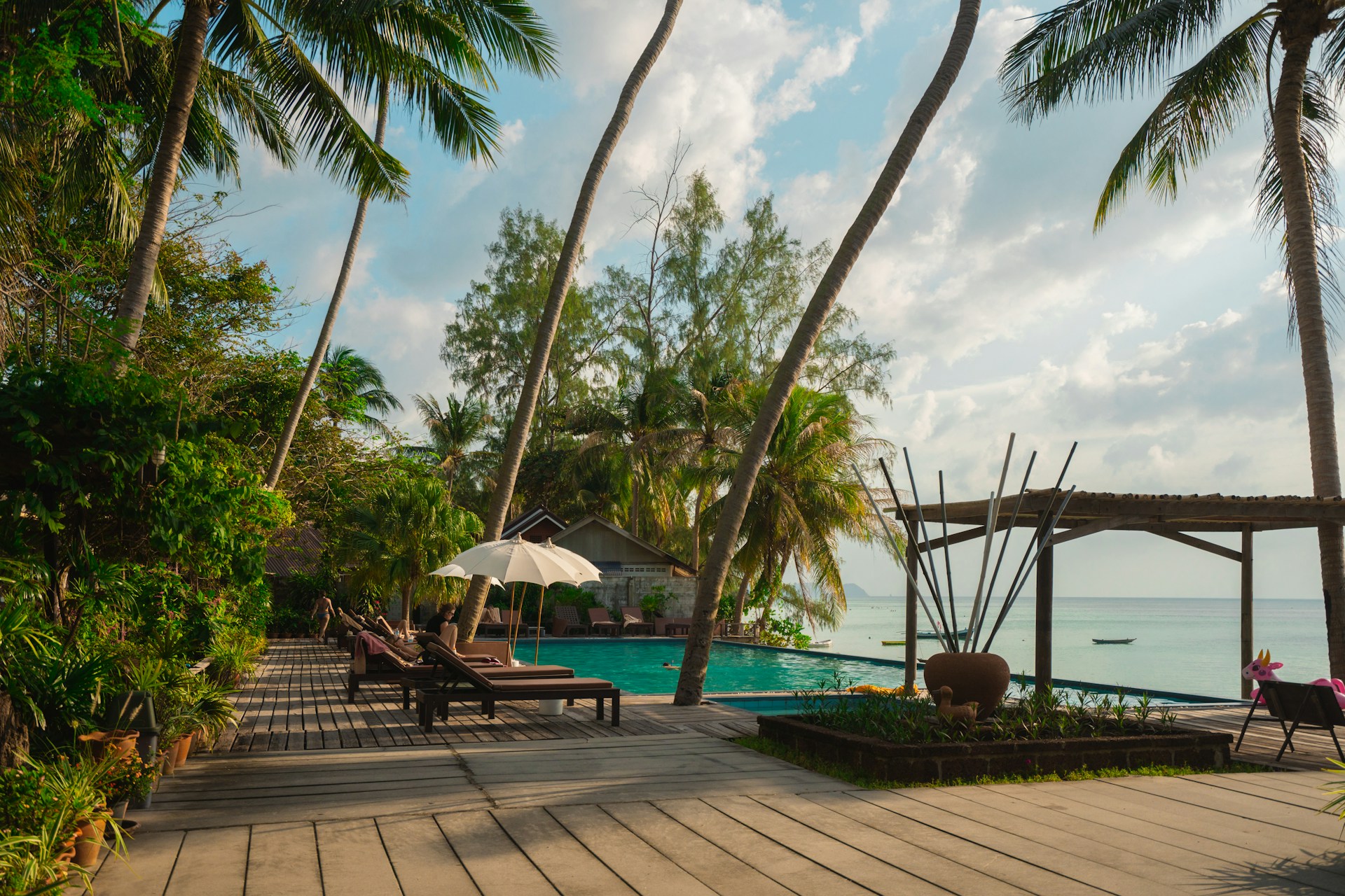 Aerial Maldives resort view